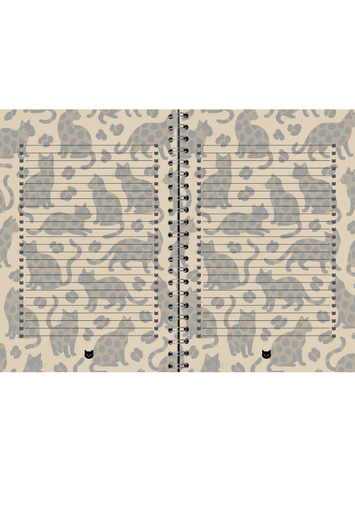 Bloc de notas elegante de gatos | Diseño animal print