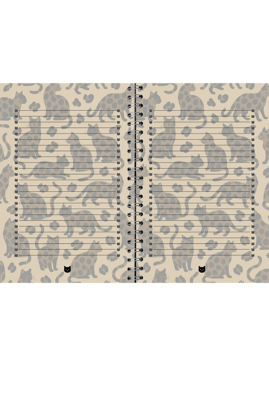 Bloc de notas elegante de gatos | Diseño animal print