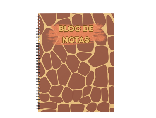 Bloc de Notas Animal Print Jirafa – Estilo Natural y Elegante