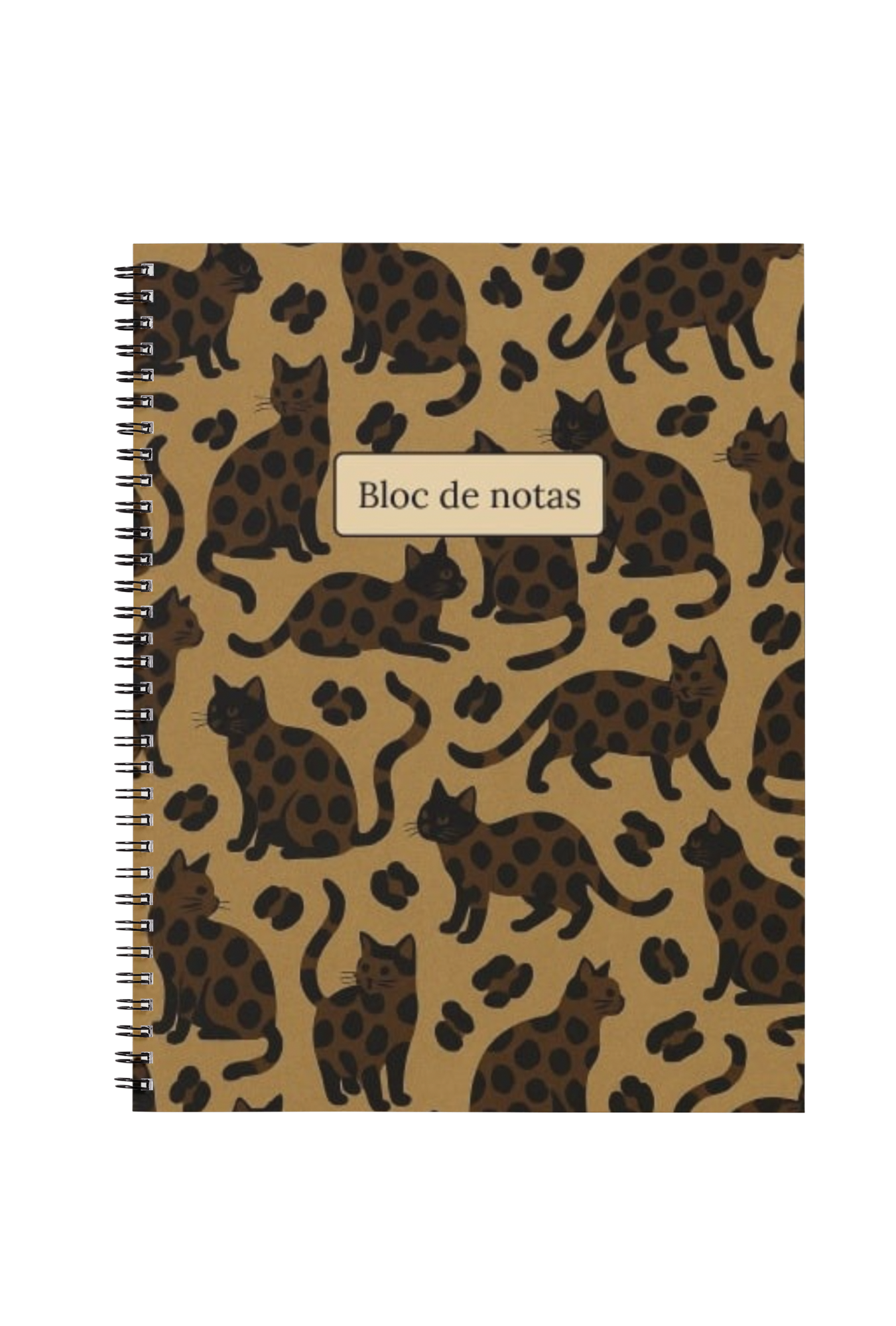 Bloc de notas elegante de gatos | Diseño animal print